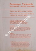 Book cover of Passenger Timetable Great Britain, Holiday Alterations - Christmas & New Year Holidays, Wednesday 22 December 1982 to Tuesday 4 January 1983 by British Railways